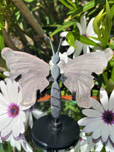 Load image into Gallery viewer, Unconditional Love Mini Rose Quartz Crystal Butterfly Wings