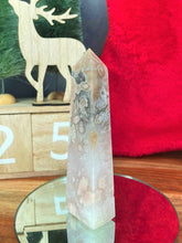 Load image into Gallery viewer, Chakra Healing Flower Agate Crystal Tower Point
