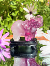 Load image into Gallery viewer, Stunning Fluorite Crystal Elephant Carving