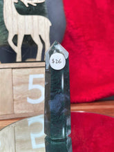 Load image into Gallery viewer, Deep Green Moss Agate Crystal Tower Point