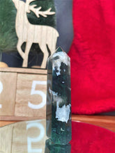Load image into Gallery viewer, Deep Green Moss Agate Crystal Tower Point