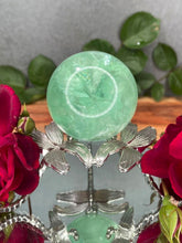 Load image into Gallery viewer, Heart Chakra Green Fluorite Crystal Sphere Ball