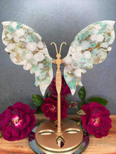 Load image into Gallery viewer, High Quality Green Flower Agate Crystal Butterfly Wings