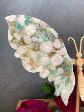 Load image into Gallery viewer, High Quality Green Flower Agate Crystal Butterfly Wings