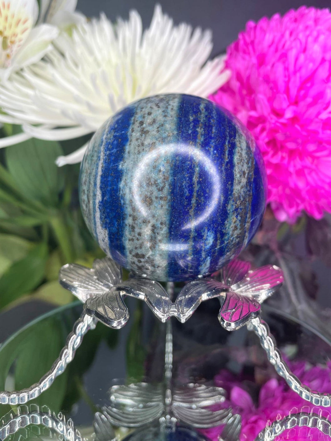 Natural Lapis Lazuli Crystal Sphere Ball