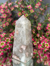 Load image into Gallery viewer, Love Green Quartz Flower Agate Crystal Tower