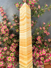 Load image into Gallery viewer, Stunning Yellow Calcite Crystal Tower Point