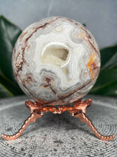 Load image into Gallery viewer, Grounding Mexican Crazy Lace Agate Crystal Sphere Druzy