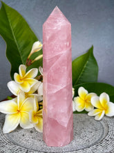 Load image into Gallery viewer, High Quality Rose Quartz Crystal Tower Point