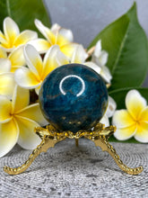 Load image into Gallery viewer, Beautiful Blue Apatite Crystal Sphere Ball