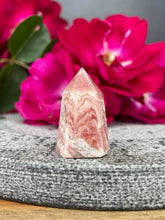 Load image into Gallery viewer, Compassion Mini Rhodochrosite Crystal Tower Point