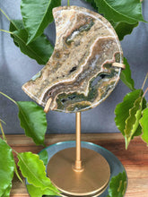 Load image into Gallery viewer, Chakra Healing Ocean Jasper Crystal Crescent Moon