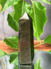 Load image into Gallery viewer, Protection Golden Sheen Obsidian Crystal Tower Point