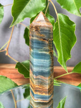 Load image into Gallery viewer, Clarity Blue Onyx Crystal Tower Point