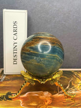 Load image into Gallery viewer, Blue Onyx Crystal Sphere Healing Stone