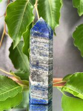 Load image into Gallery viewer, Chakra Healing Lapis Lazuli Crystal Tower Point