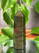 Load image into Gallery viewer, Clarity Golden Sheen Obsidian Crystal Tower Point