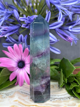 Load image into Gallery viewer, Colorful Fluorite Crystal Tower Point Wisdom Healing