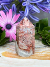 Load image into Gallery viewer, Harmony Crazy Lace Agate Crystal Tower Point