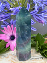 Load image into Gallery viewer, Colorful Fluorite Crystal Tower Point Chakra Healing