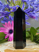 Load image into Gallery viewer, Beautiful Obsidian Crystal Tower Point