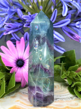 Load image into Gallery viewer, Soothing Colorful Fluorite Crystal Tower Point