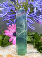 Load image into Gallery viewer, Stunning Natural Colorful Fluorite Crystal Point Tower