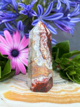 Load image into Gallery viewer, Happiness Crazy Lace Agate Crystal Tower Point