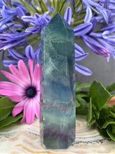 Load image into Gallery viewer, Colorful Fluorite Crystal Tower Point Chakra Healing