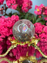 Load image into Gallery viewer, Garden Quartz Lodolite Crystal Sphere With Rainbows
