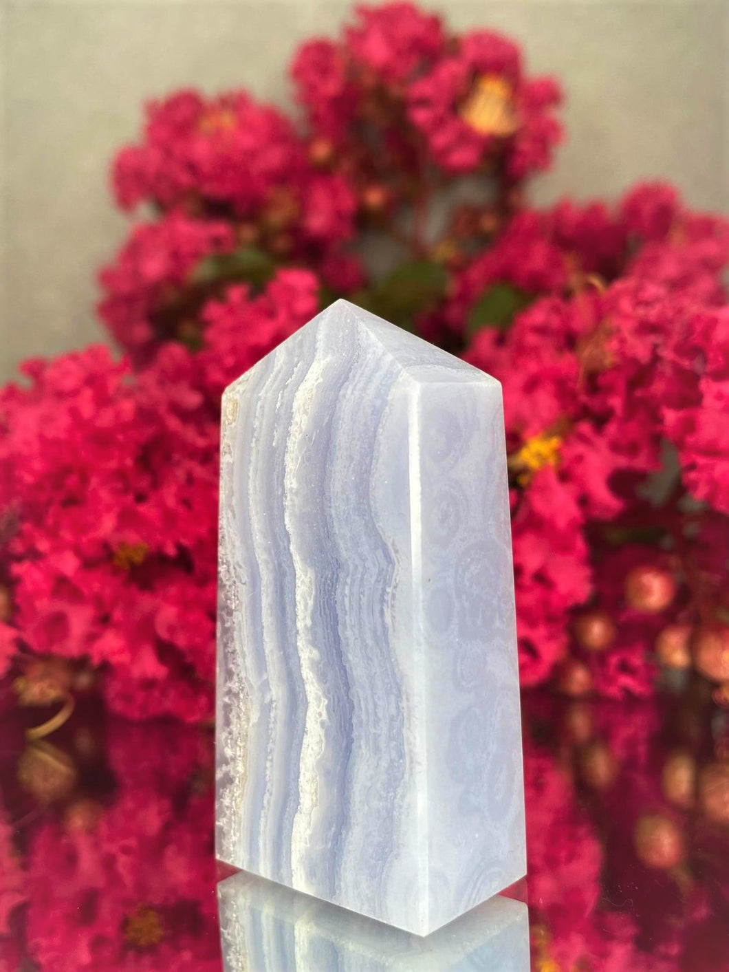 Stunning Blue Lace Agate Crystal Tower