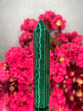 Load image into Gallery viewer, Protective High Quality Malachite Crystal Tower