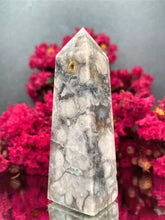 Load image into Gallery viewer, Healing Green Quartz Flower Agate Crystal Tower Point
