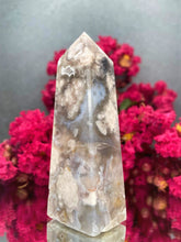 Load image into Gallery viewer, Healing Green Quartz Flower Agate Crystal Tower Point