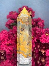 Load image into Gallery viewer, Natural Bumblebee Jasper Crystal Stone Tower Point
