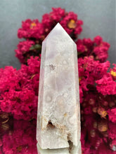 Load image into Gallery viewer, Soothing Green Quartz Flower Agate Crystal Tower Point