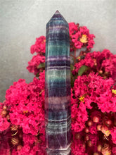 Load image into Gallery viewer, Stunning Colourful Fluorite Crystal Tower Point