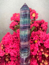 Load image into Gallery viewer, Stunning Colourful Fluorite Crystal Tower Point