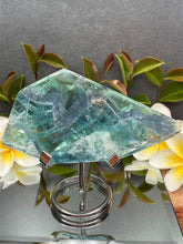 Load image into Gallery viewer, DISCOUNTED Calming Snowflake Fluorite Crystal Slab