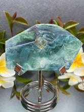 Load image into Gallery viewer, DISCOUNTED Natural Snowflake Fluorite Crystal Slab