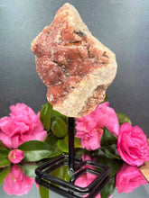Load image into Gallery viewer, Pink Amethyst Crystal Geode With Druzy On Fixed Stand 32