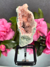 Load image into Gallery viewer, Pink Amethyst Crystal Geode With Druzy On Fixed Stand 16