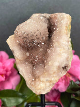Load image into Gallery viewer, Pink Amethyst Crystal Geode With Druzy On Fixed Stand 35