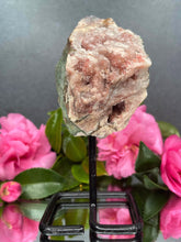 Load image into Gallery viewer, Pink Amethyst Crystal Geode With Druzy On Fixed Stand 27