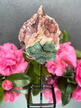 Load image into Gallery viewer, Pink Amethyst Crystal Geode With Druzy On Fixed Stand 12