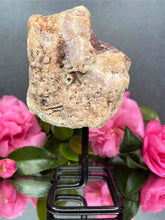 Load image into Gallery viewer, Pink Amethyst Crystal Geode With Druzy On Fixed Stand 33