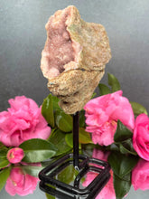 Load image into Gallery viewer, Pink Amethyst Crystal Geode With Druzy On Fixed Stand 38