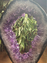 Load image into Gallery viewer, Amethyst Portal Crystal Cluster On Black Rotating Stand