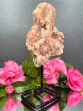 Load image into Gallery viewer, Pink Amethyst Crystal Geode With Druzy On Fixed Stand 44