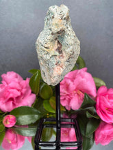 Load image into Gallery viewer, Pink Amethyst Crystal Geode With Druzy On Fixed Stand 13